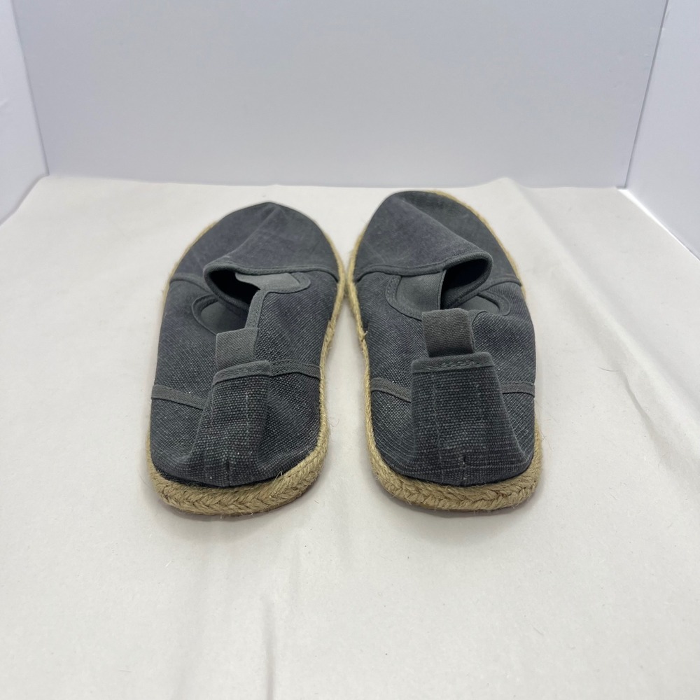Divided by H&M Charcoal Canvas Espadrilles Mens 45 Slip On Jute Rope Casual - Picture 3 of 6